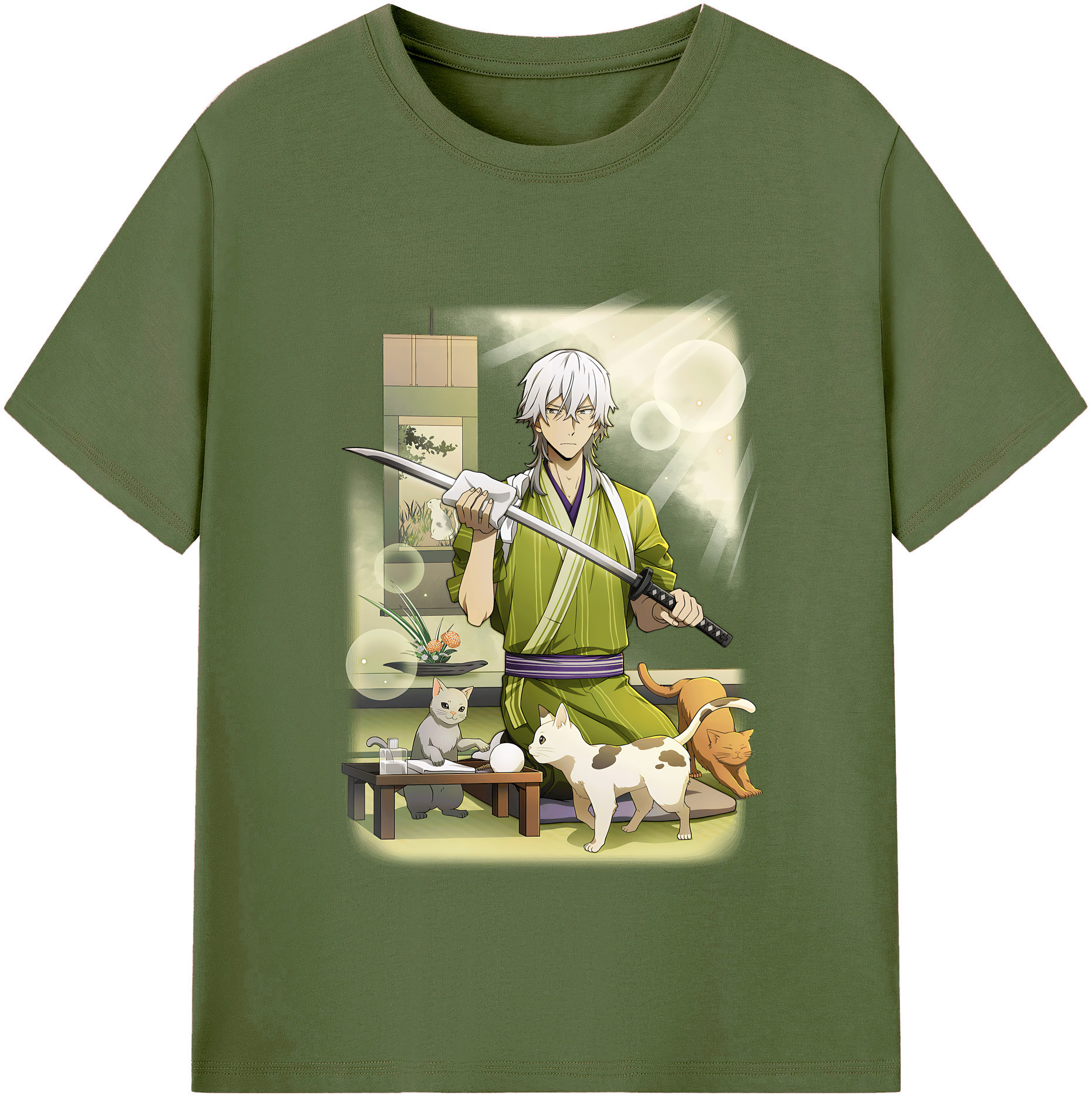 （画像用） 文豪ストレイドッグス Bungo Stray Dogs 綿100％半袖Tシャツ（フロントプリント）